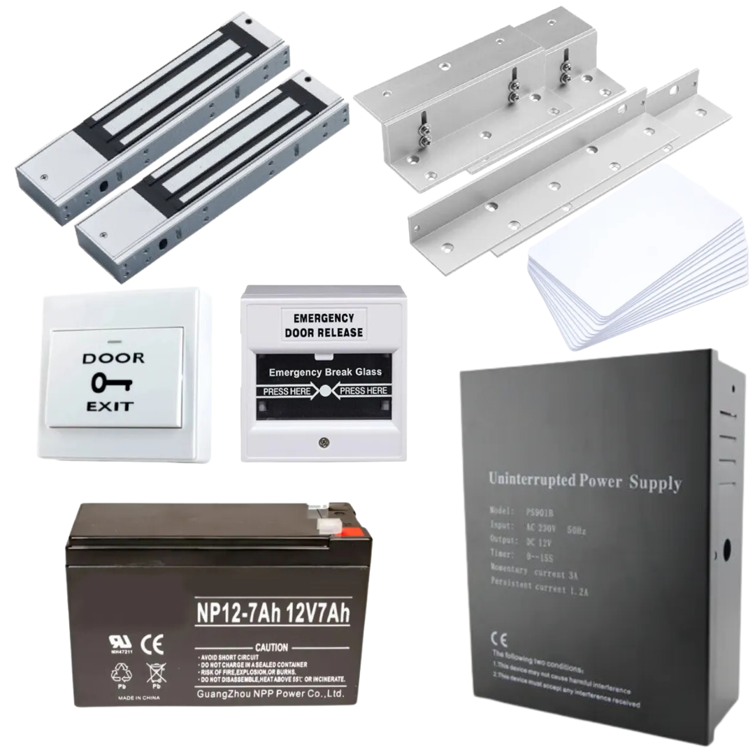 Double Leaf Door EM Lock Bundle (2 Lock Body + 2 Brackets) – ACE x AV.SG